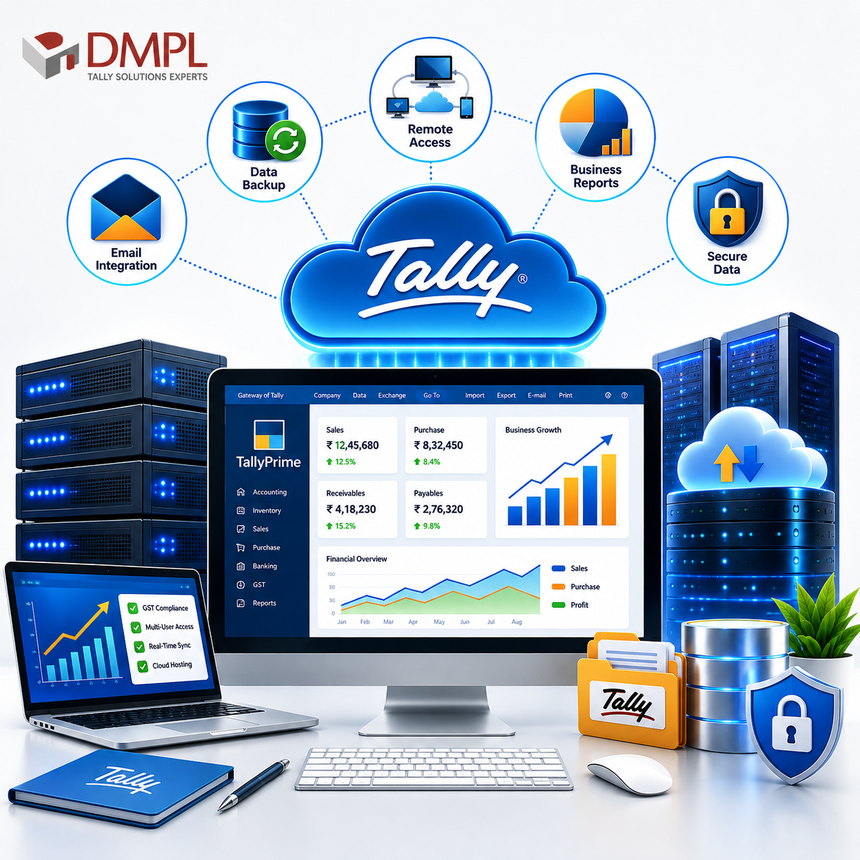 Tally on Cloud for secure remote business access by Doric Multimedia