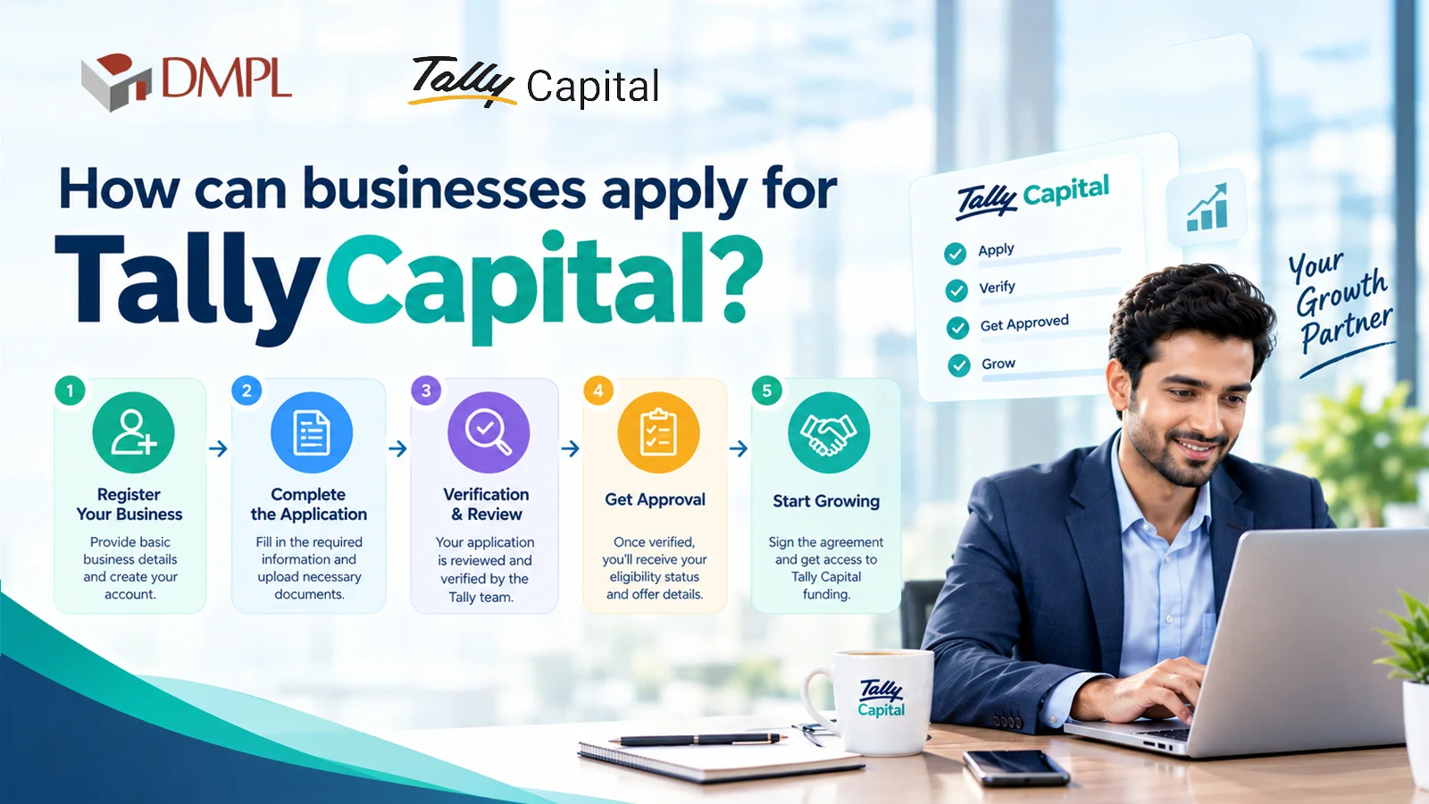 How can businesses apply for Tally Capital