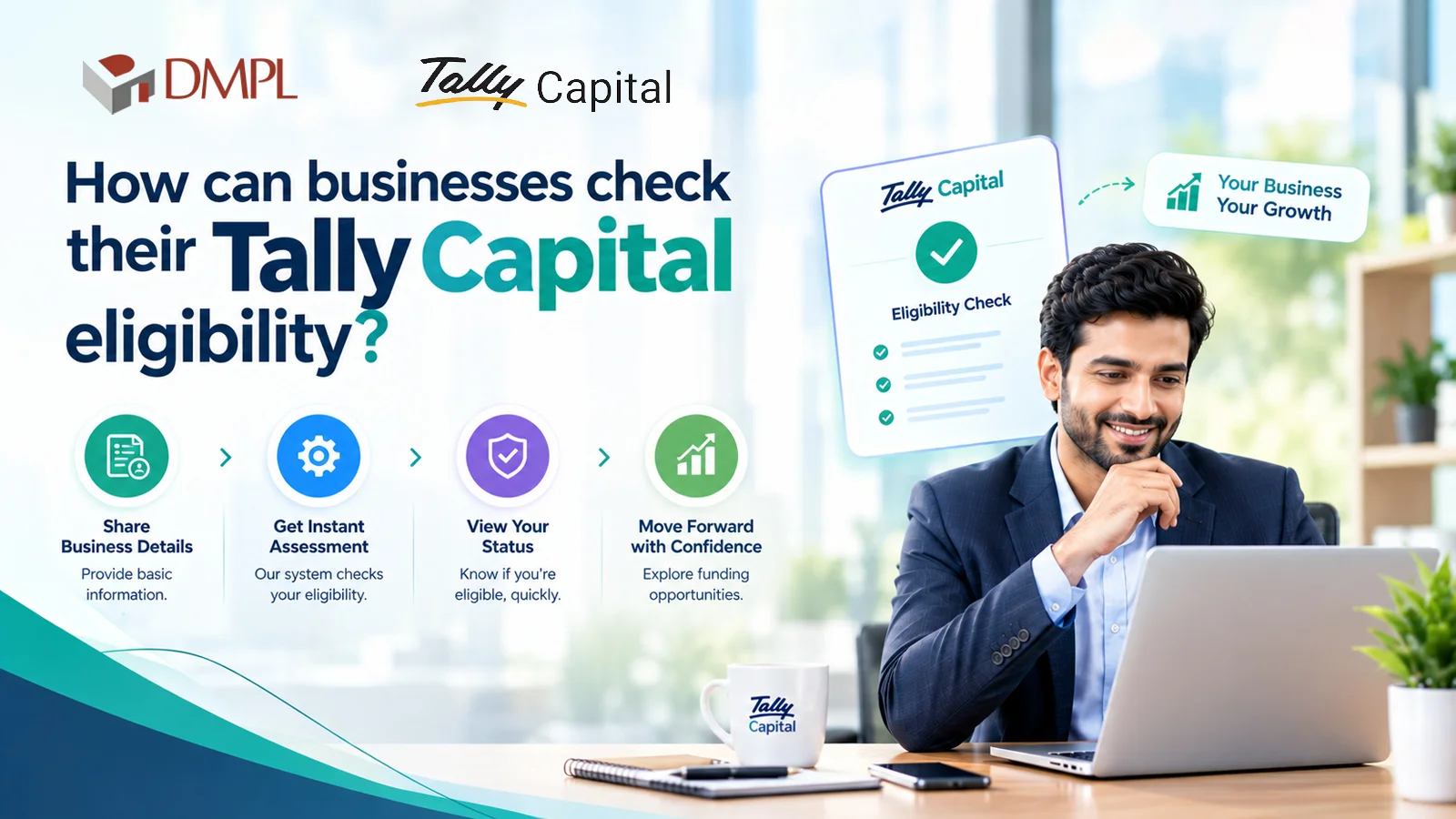 How can businesses check their Tally Capital eligibility