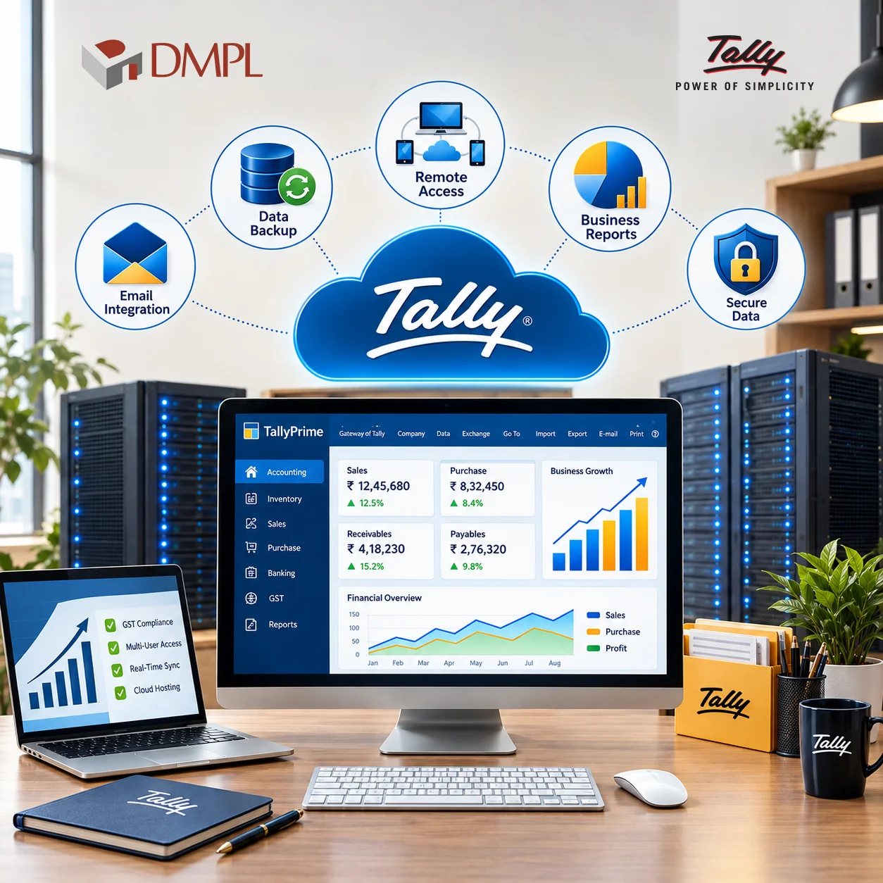 Tally on Cloud for secure remote business access by Doric Multimedia